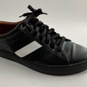 Bally HELVIO Men's 7.5 Leather Perforated Slip On Sneakers Switzerland Luxury